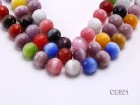 Wholesale 19mm Round Faceted Colorful Cat’s Eye String