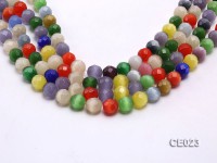 Wholesale 11mm Round Faceted Colorful Cat’s Eye String