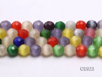 Wholesale 11mm Round Faceted Colorful Cat’s Eye String