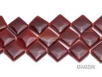 wholesale 22x22mm red square agate piece strings