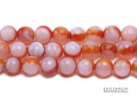 wholesale 14mm faceted red round agate strings