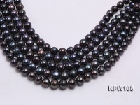 Wholesale AA-grade 13mm Black Round Freshwater Pearl String