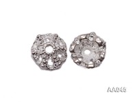 Argent Flower-shaped Jewelry Accessories Spacer Metal Beads