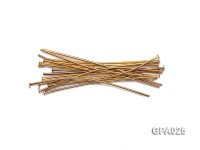 0.7x40mm T-shaped Gold Plated Copper Needles