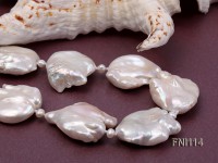 Classic White Baroque and Round Freshwater Pearl Necklace