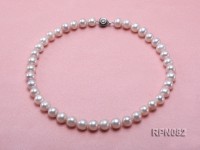 Classic Single-strand 11mm White Round Freshwater Pearl Necklace