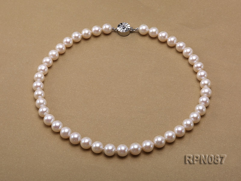 Classic 10mm White Round Freshwater Pearl Necklace