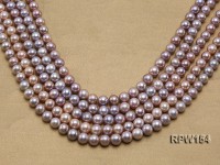 Wholesale AAA-grade 10-11mm Natural Lavender Round Freshwater Pearl String