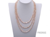 6-7mm natural pink freshwater pearl necklace