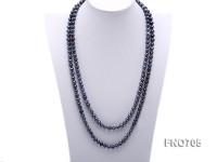 7mm black round freshwater pearl necklace