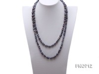 7.5*13.5mm black peanut-shaped freshwater pearl necklace