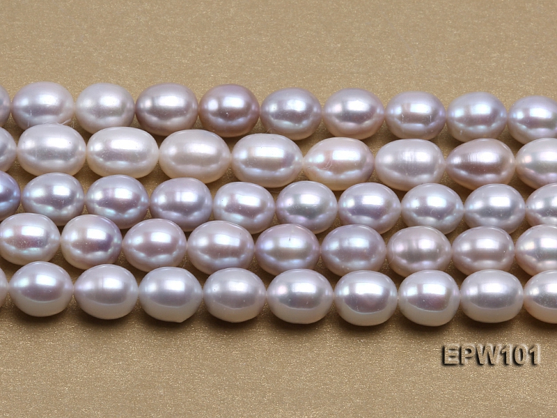 Wholesale 8X10mm Natural Rice-shaped Freshwater Pearl String