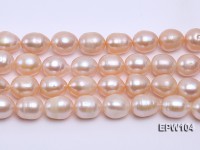 Wholesale A-grade 12.5x15mm Pink Rice-shaped Freshwater Pearl String
