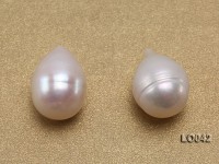 Wholesale 11×16-12x17mm Classic White Drop-shaped Loose Freshwater Pearls