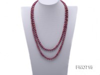 7.5mm purple freshwater pearl opera necklace