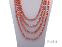 6-7mm orange flat freshwater pearl necklace