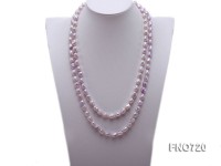 7.5*10mm light lavender rice freshwater pearl necklace