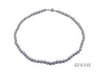 6mm Silver Grey Round Freshwater Pearl Necklace