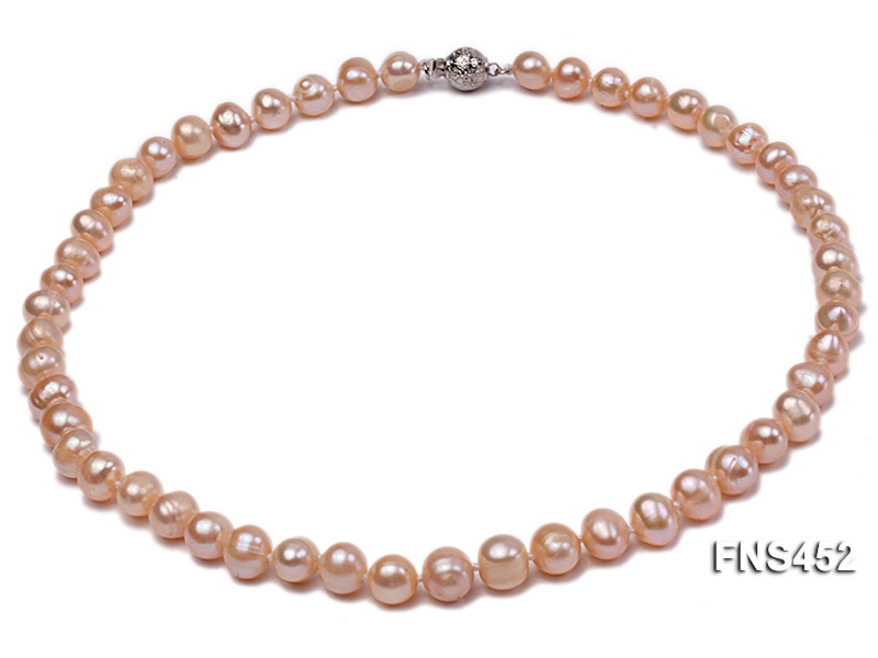 7.5-8.3mm Natural Pink Rice Freshwater Pearl Necklace