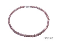 Classic 6-7mm Lavender Flat Cultured Freshwater Pearl Necklace
