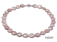 Classic 12-13mm Pink Button Freshwater Pearl Necklace
