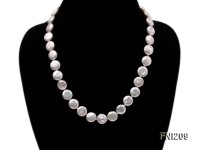 Classic 11-12mm White Button Freshwater Pearl Necklace