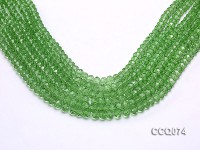 Wholesale 5x8mm Green Faceted Simulated Crystal Beads String