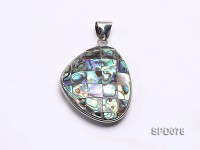 43x31mm Double-faced Baroque Abalone Shell Pendant