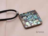 50mm Double-faced Rhombic Abalone Shell Pendant