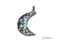 17x41mm Crescent-shaped Abalone Shell Pendant