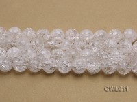 Wholesale 15mm Round Faceted Internally Cracked Rock Crystal Beads String