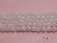 Wholesale 10mm Round Faceted Internally Cracked Rock Crystal Beads String