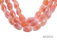 wholesale 16x30mm red faceted oval agate strings