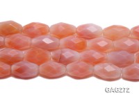 wholesale 16x30mm red faceted oval agate strings
