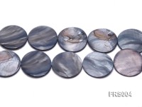 Wholesale 40mm Grey Disc-shaped Freshwater Shell String
