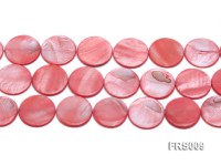 Wholesale 30mm Pink Disc-shaped Freshwater Shell String