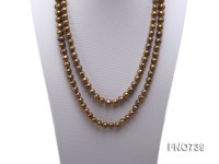 9-10mm coffee round freshwater pearl necklace