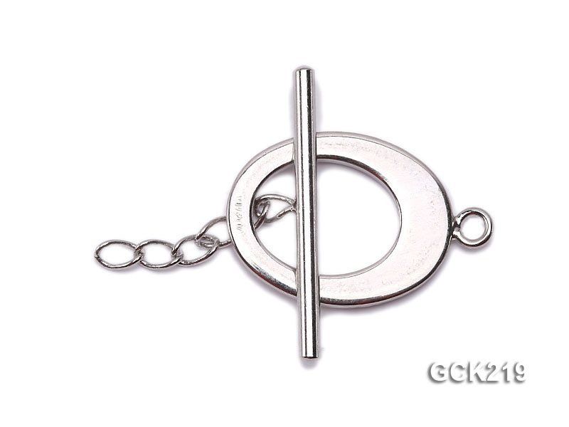 15*20mm White Gold-plated Toggle Clasp