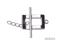 11*20mm White Gold-plated Toggle Clasp