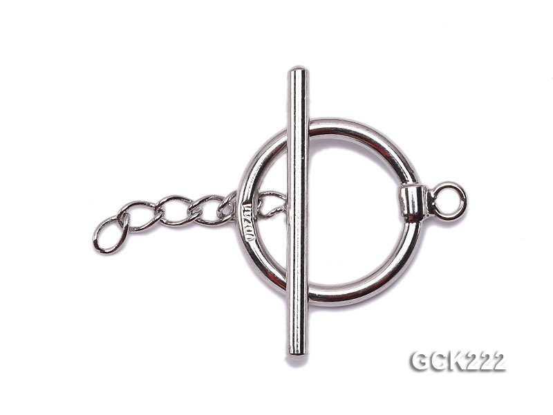 15*24mm White Gold-plated Toggle Clasp