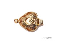 6.5*12mm Heart-shaped Golden Gold-plated Clasp
