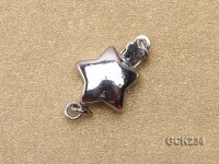 6*9.5mm Pentagonal White Gold-plated Clasp
