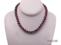 9mm Purple Freshwater Pearl Necklace, Bracelet and Stud Earrings Set