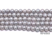 Wholesale  10-11mm Argent Round Freshwater Pearl String