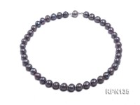 10mm Light Grey Round Freshwater Pearl Necklace