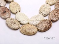 Wholesale 40x60mm Oval White Turquoise Beads String