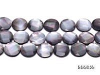 Wholesale 18mm Black Faceted Seashell String