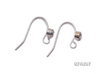 Silver-Plated Earring Hooks Inlaid with Zirconia
