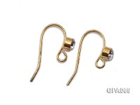 Gilded Earring Hook Inlaid with Zirconia