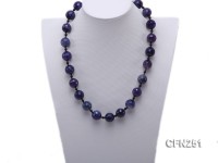 16mm Dark Purple Round Faceted Gemstone Necklace
